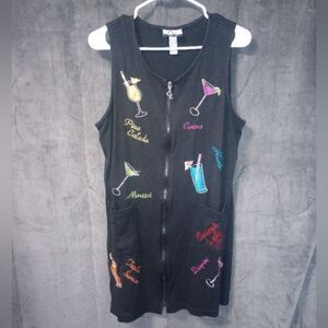 Vintage 90s CZ Cover Ups Cocktail in the City Swimsuit Cover Up Size Large EUC